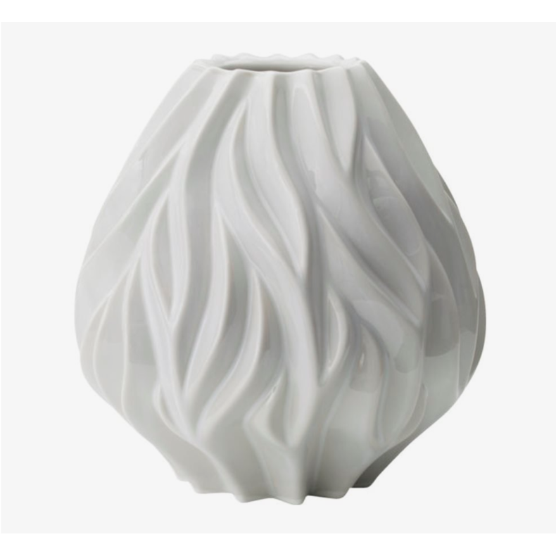 Mors Flame vase 23 cm hvid porceln