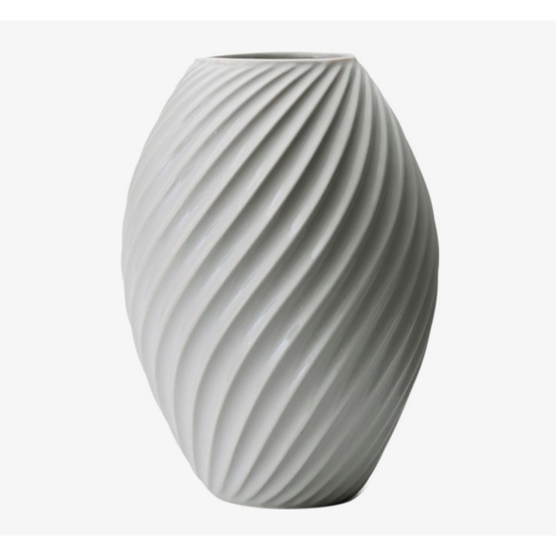 Mors River Vase 26 cm, hvid porceln